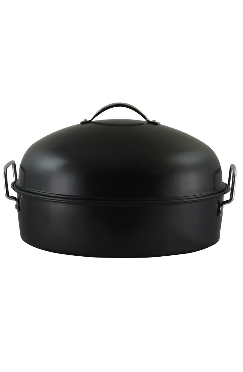 Gibson Home Kenmar High Dome Oval Roaster Set, Main, color, Metallic Silver