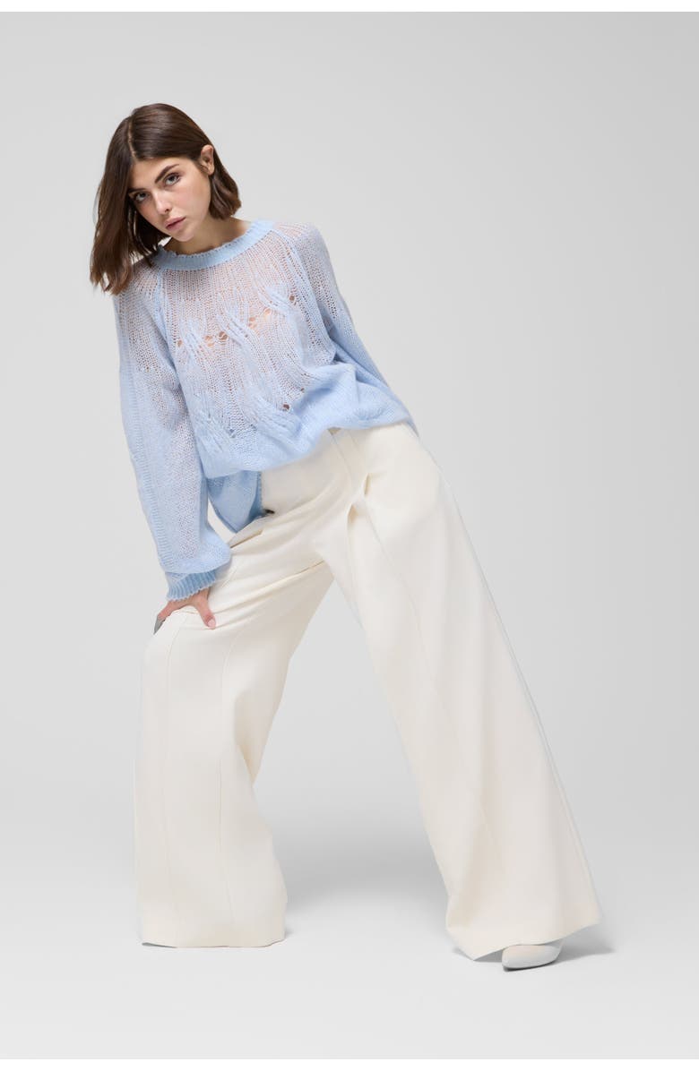 Le Fafo Cable-Knit Cashmere Sweater, Alternate, color, Light Blue