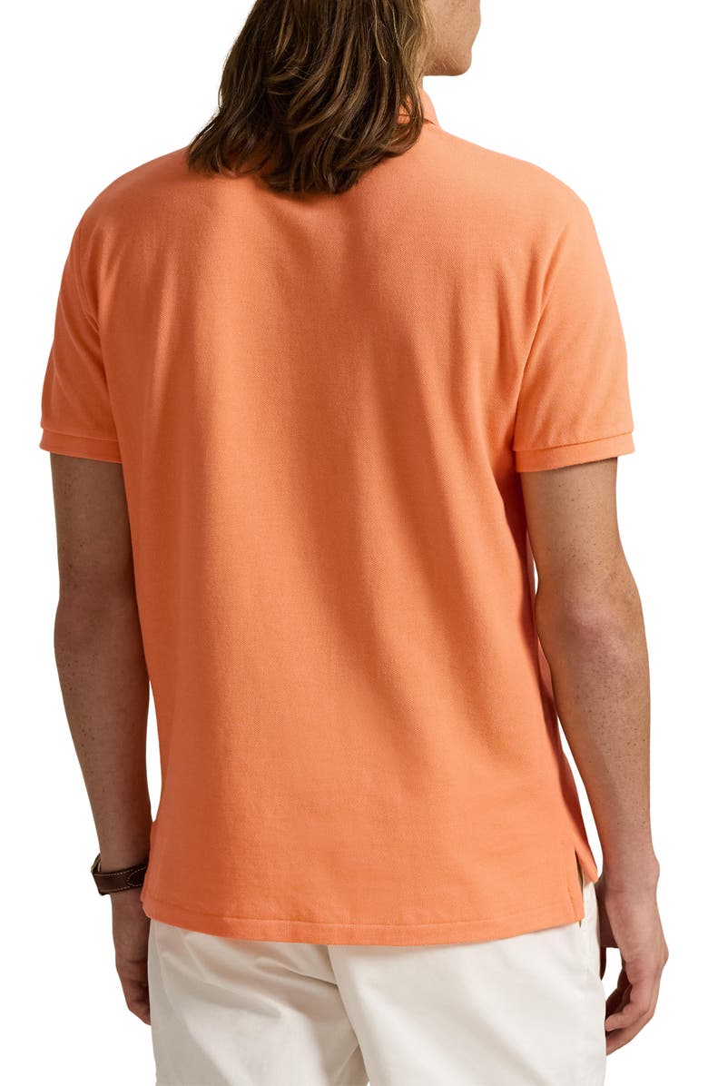 Polo Ralph Lauren The Iconic Solid Orange Cotton Piqué Polo, Alternate, color, 