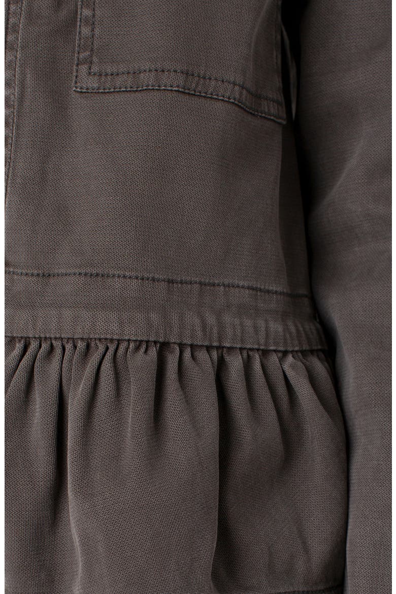 Peplum Cargo Jacket, Alternate, color, DARK EMERALD