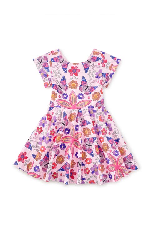Button Back Skirted Dress (Toddler, Little Kid, Big Kid)