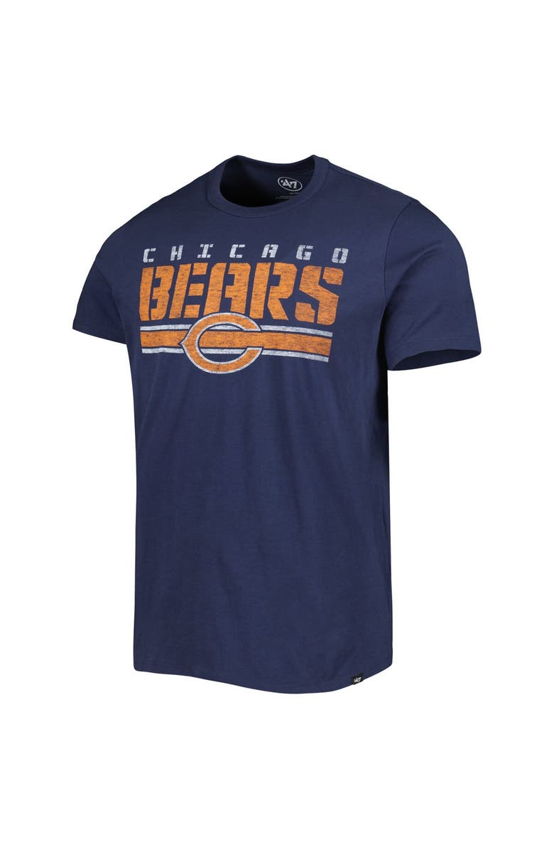 '47 Men's '47 Navy Chicago Bears Logo Team Stripe T-Shirt, Alternate, color, 