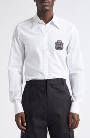 Dolce&Gabbana Martini Fit Formal Crest Patch Button-Up Shirt