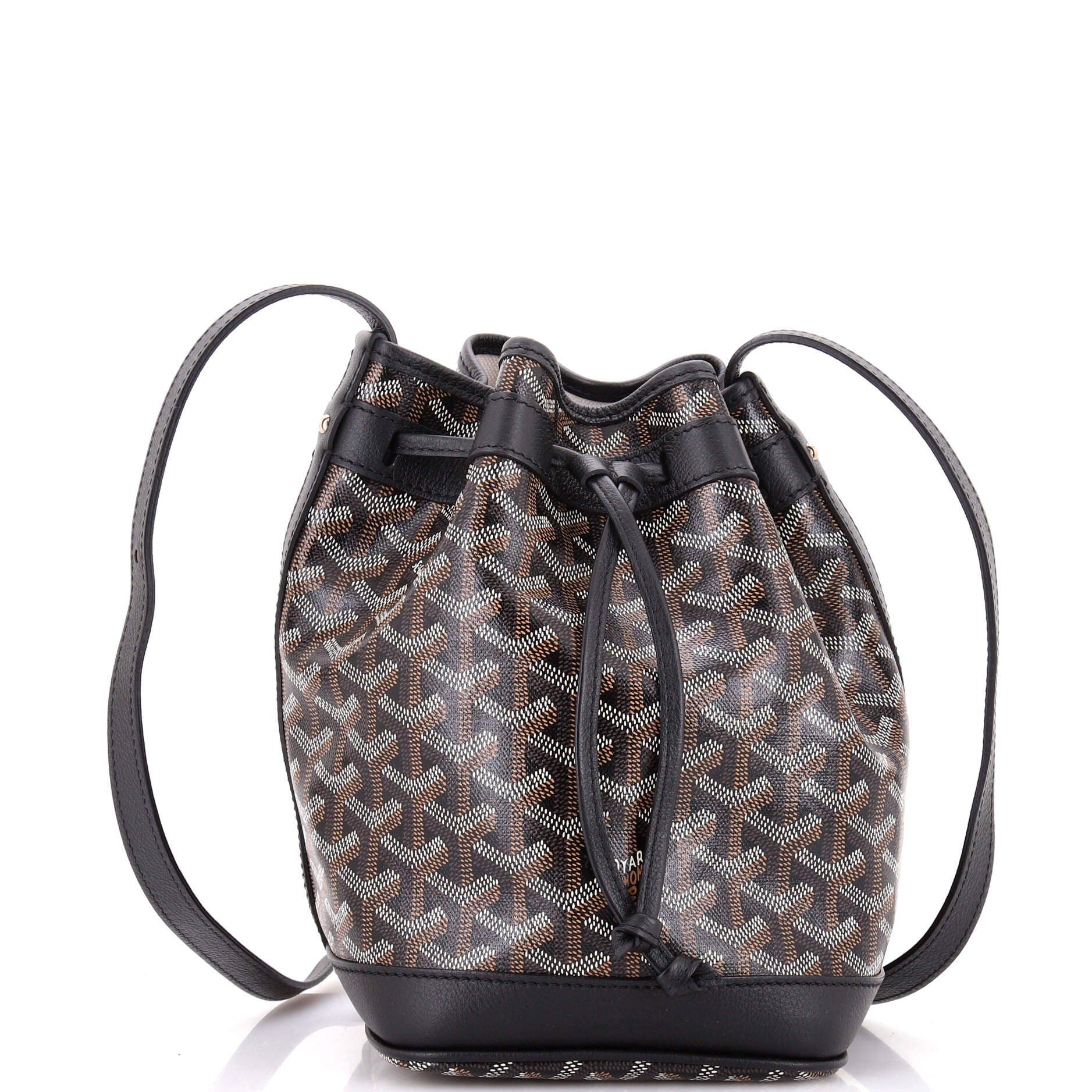 Petit Flot Bucket Bag Coated Canvas PM, Main, color, Black