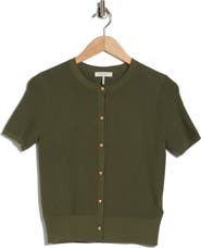 rag & bone Plaza Short Sleeve Crop Cardigan