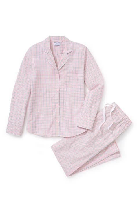 Plaid Cotton Twill Pajamas