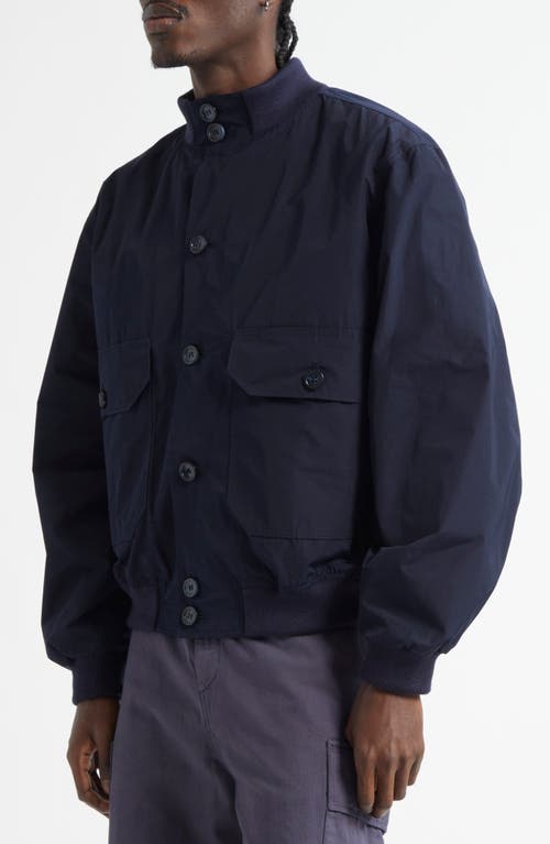 Palmes Water Repellent Nylon Jacket In Navy