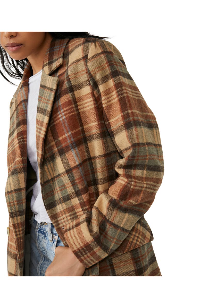 Free People We the Free Mari Plaid Blazer, Alternate, color, 