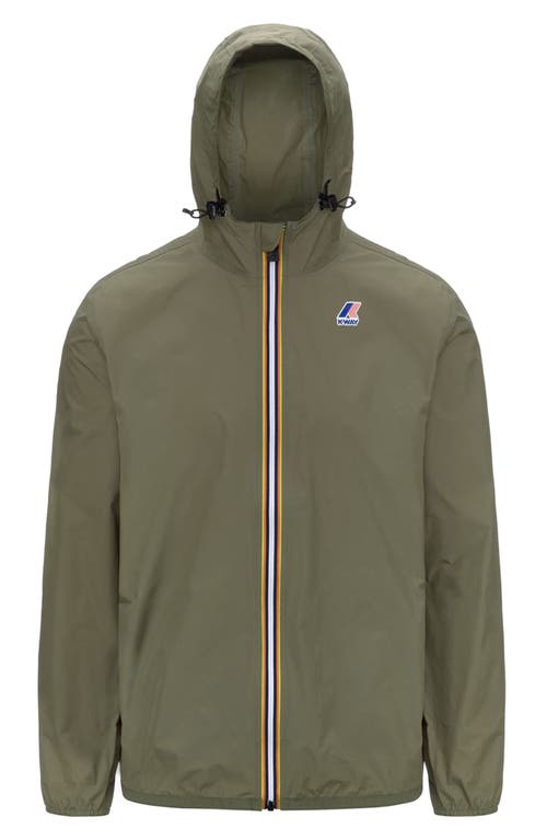 K-way Le Vrai 4.0 Claude Water Repellent Jacket In Green Lichen