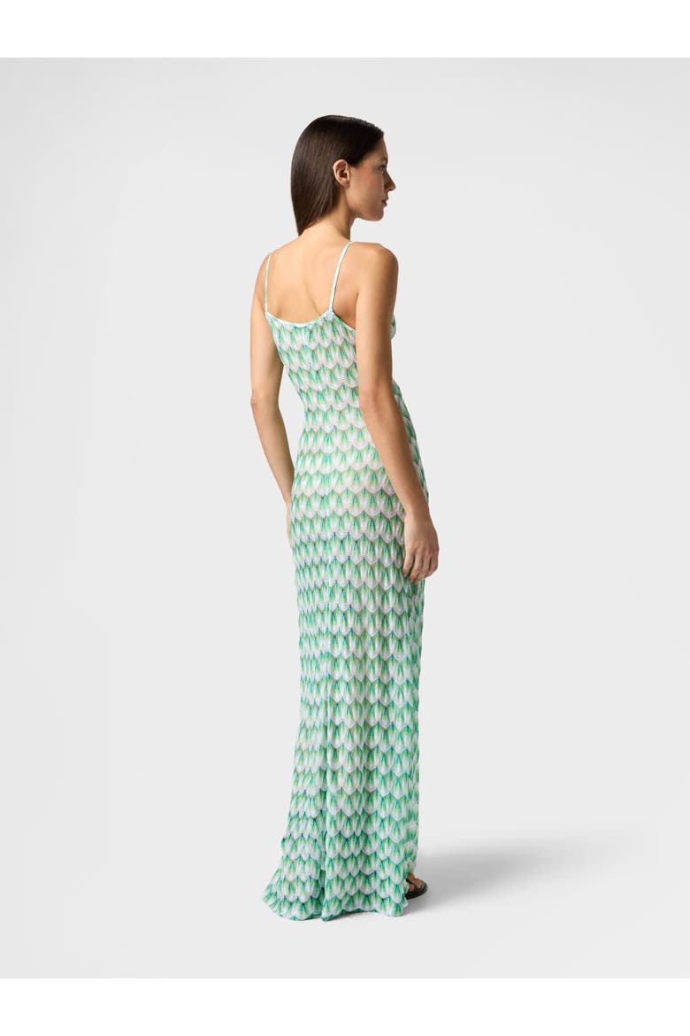 Long Cover-up In Viscose With Floral Pattern, Alternate, color, Multicoloured
