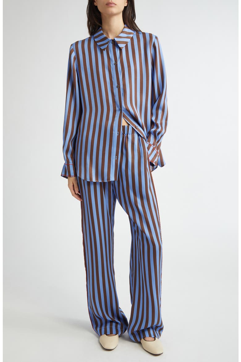 Stripe Button-Up Shirt, Alternate, color, EMBROIDERY STRIPE