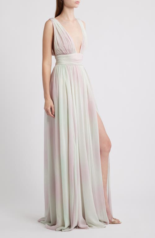 Loveshackfancy Madeline Gathered Sleeveless Gown In Gray