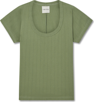 VIR VITA Pointelle Scoop Tee