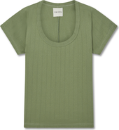 VIR VITA Pointelle Scoop Tee