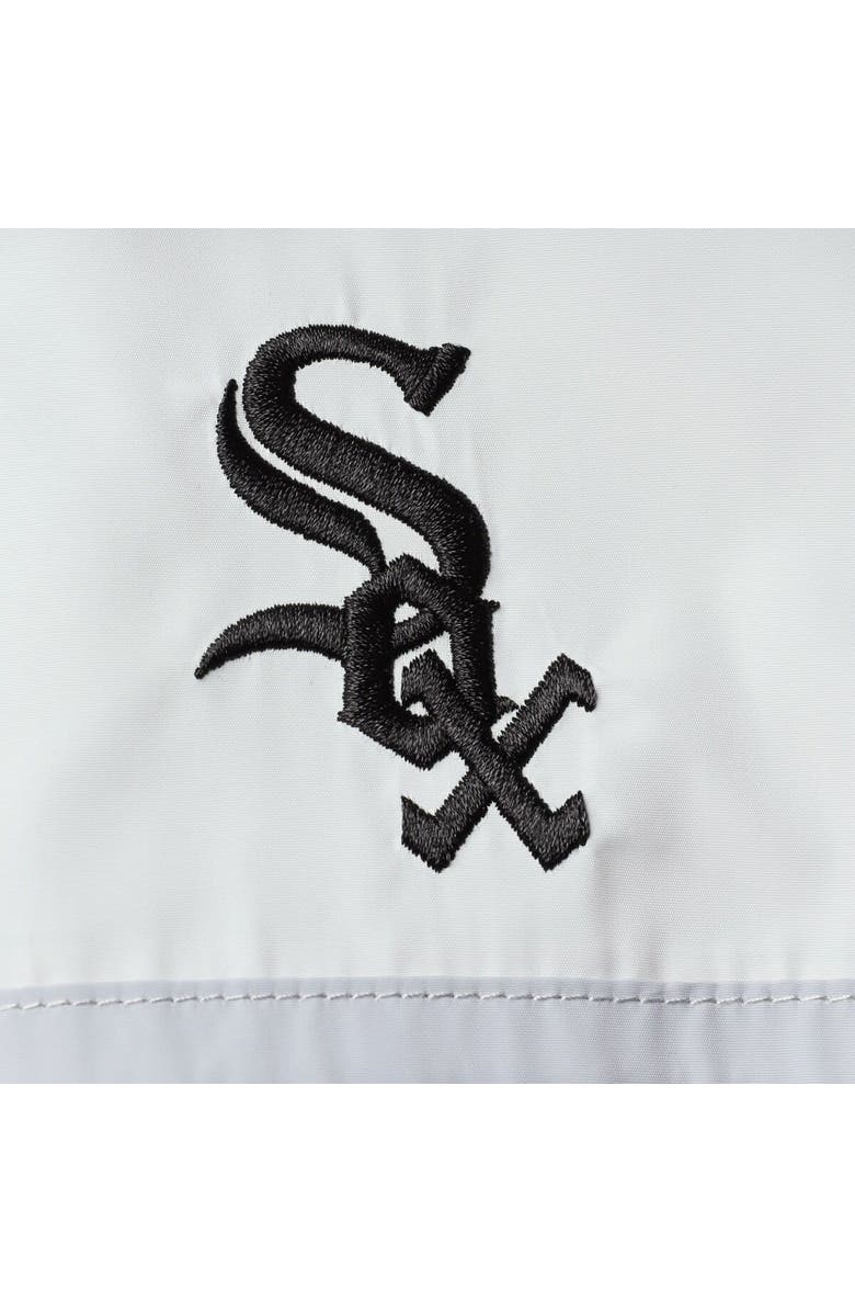 THE WILD COLLECTIVE Women's The Wild Collective Black Chicago White Sox Colorblock Track Raglan Full-Zip Jacket, Alternate, color, Black