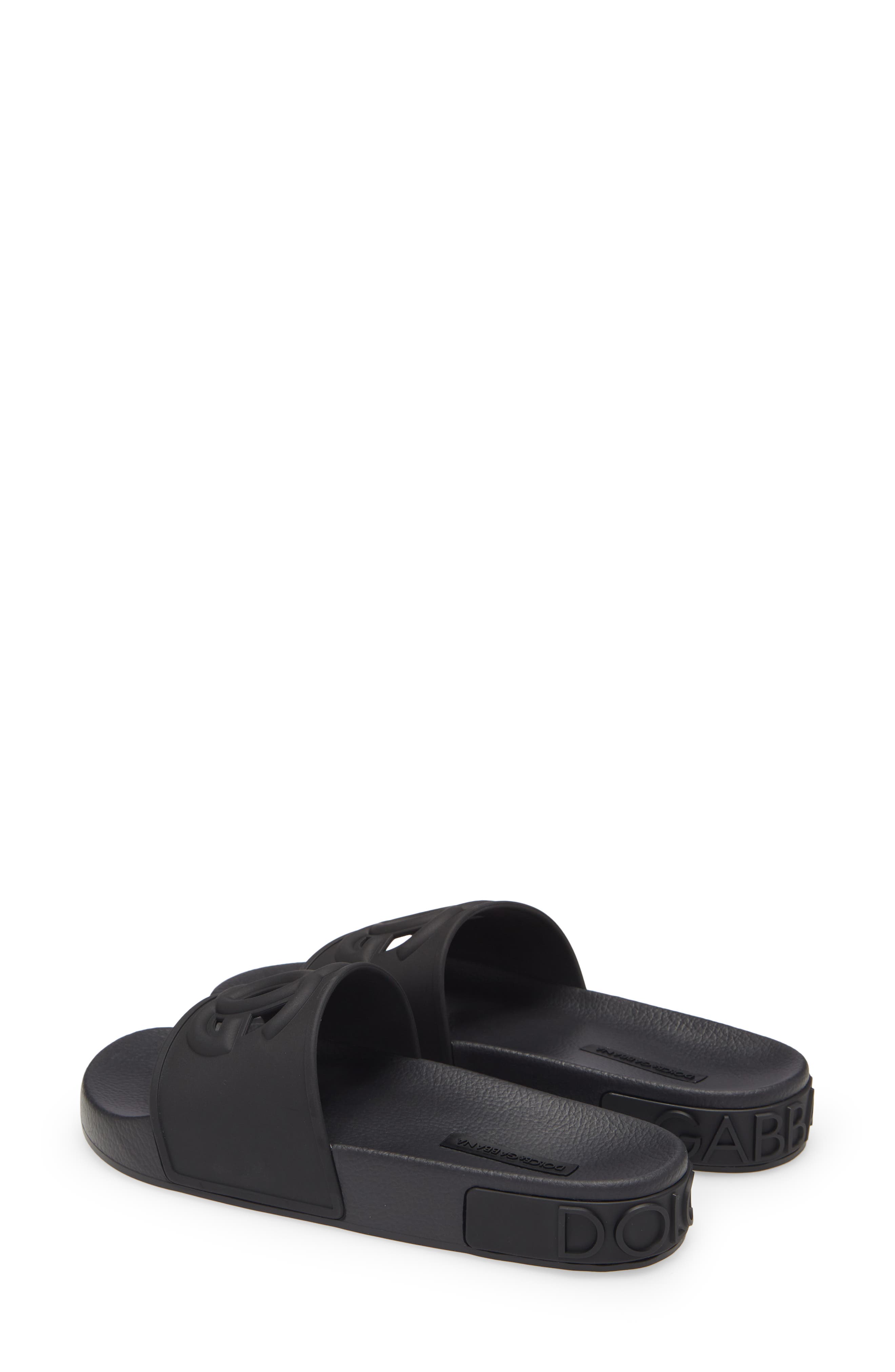Dolce&Gabbana Beachwear Cutout Slide Sandal, Alternate, color, 