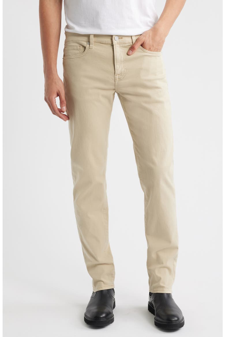 L'Homme Slim Fit Five-Pocket Twill Pants, Main, color, KHAKI