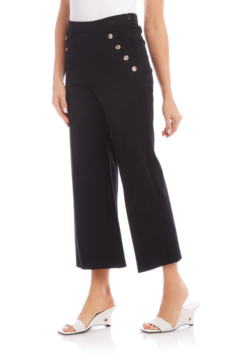 FIFTEEN TWENTY Neptune Faux Button Detail Crop Pants, Alternate, color, 