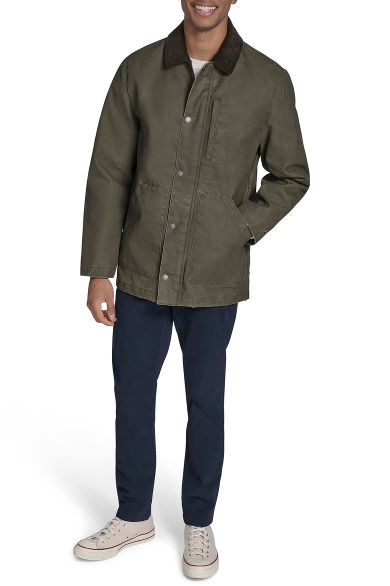Barn Jacket with Corduroy Collar, Alternate, color, FOREST NIGHT
