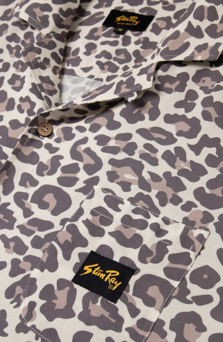 STAN RAY Tour Leopard Print Camp Shirt, Alternate, color, Leopard Camo