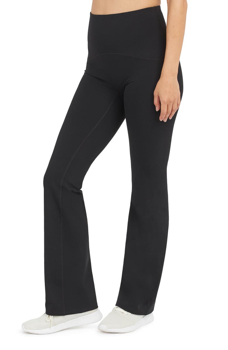 SPANX<sup>®</sup> SPANXshape<sup>™</sup> Booty Boost Flare Pants, Main, color, Very Black