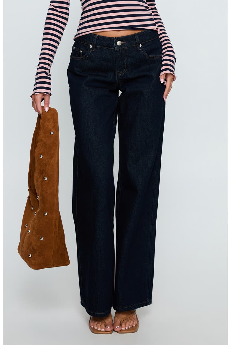 Ellanor Low Rise Straight Leg Jeans, Main, color, INDIGO BLUE