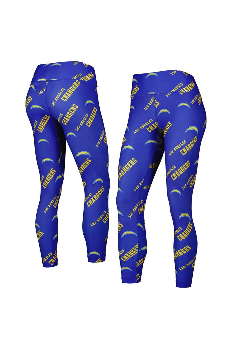 Women's Concepts Sport Royal Los Angeles Chargers Breakthrough Allover Print Lounge Leggings, Main, color, Royal