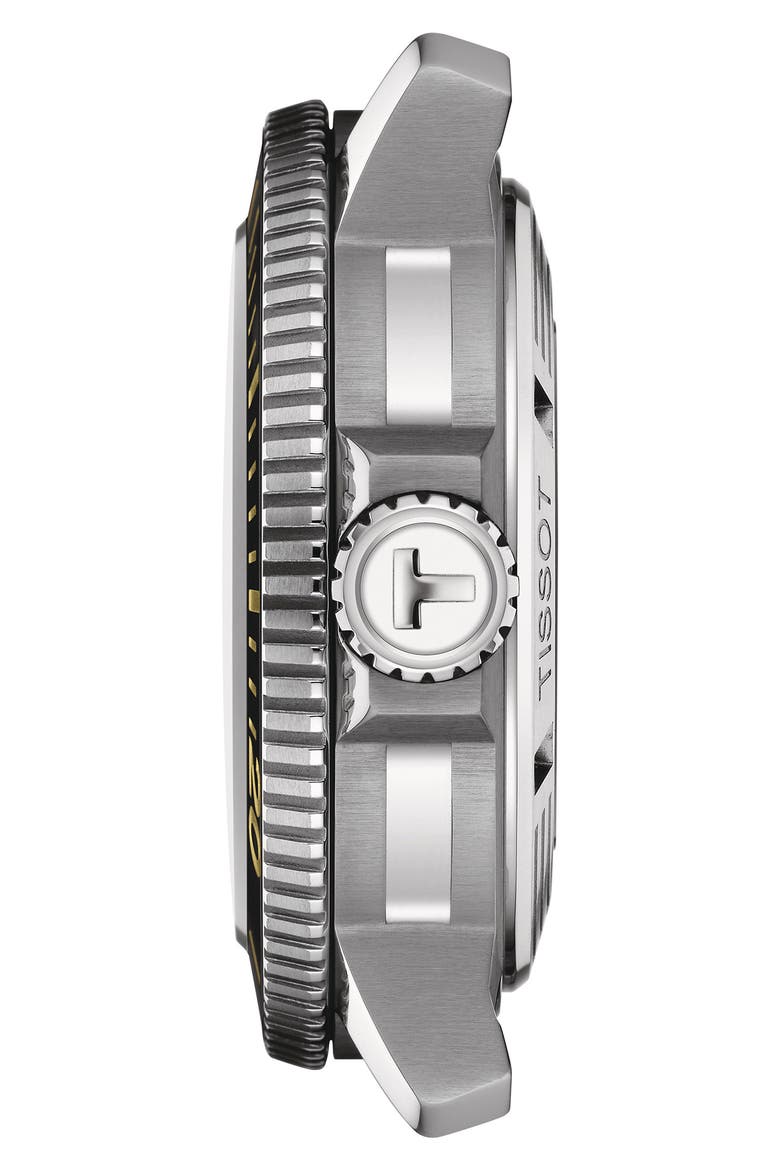 Seastar 2000 Professional Powermatic 80 Rubber Strap Watch, 46mm, Alternate, color, GREY GRADIENT