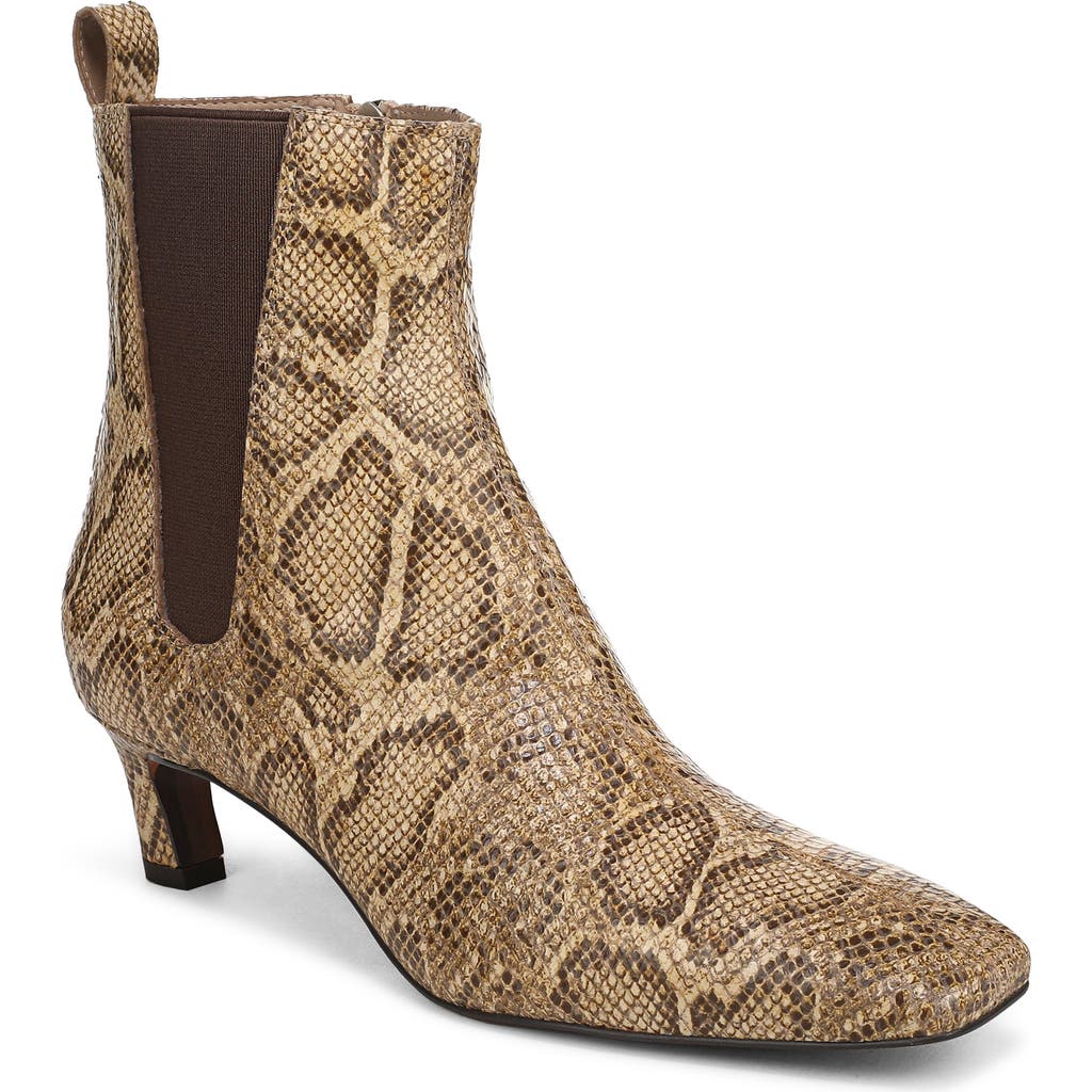 Sam Edelman Peony Bootie In Light Sand Snake Print