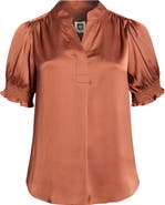 Anne Klein Crinkled Satin Top