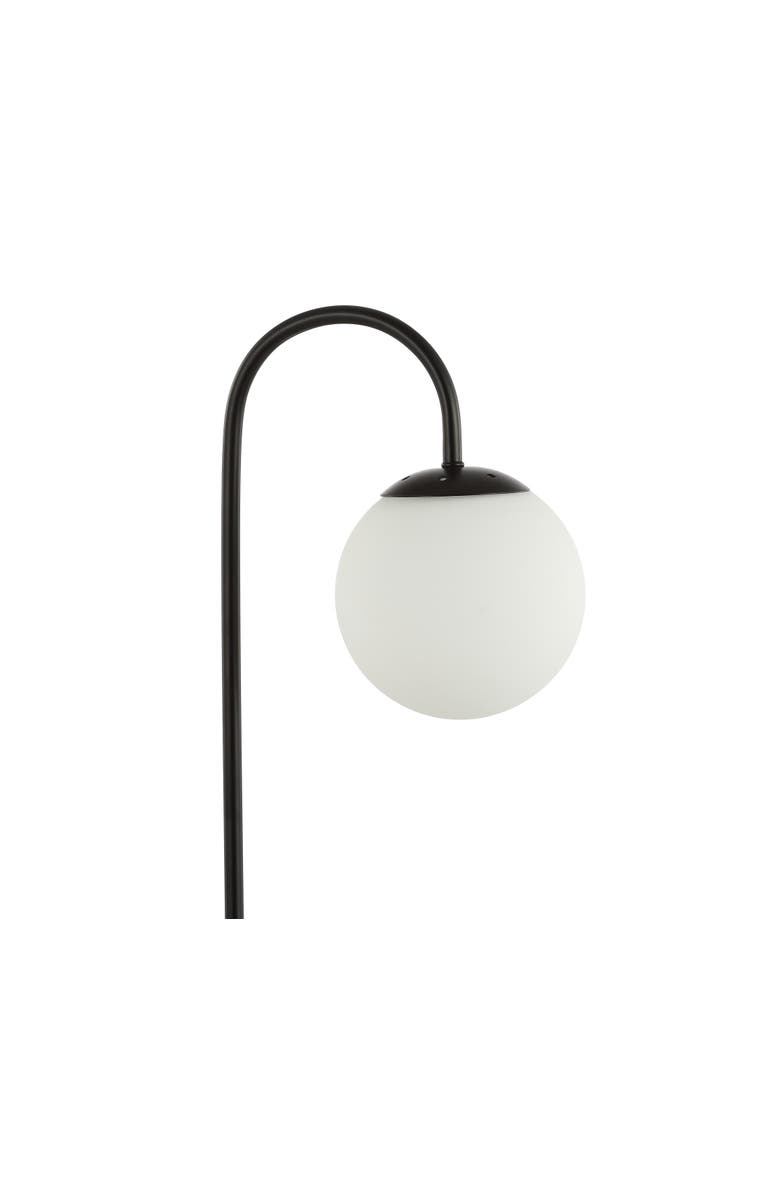 JONATHAN Y Arco Iron/Glass Minimalist Mid-Century Globe LED Table Lamp, Alternate, color, Black