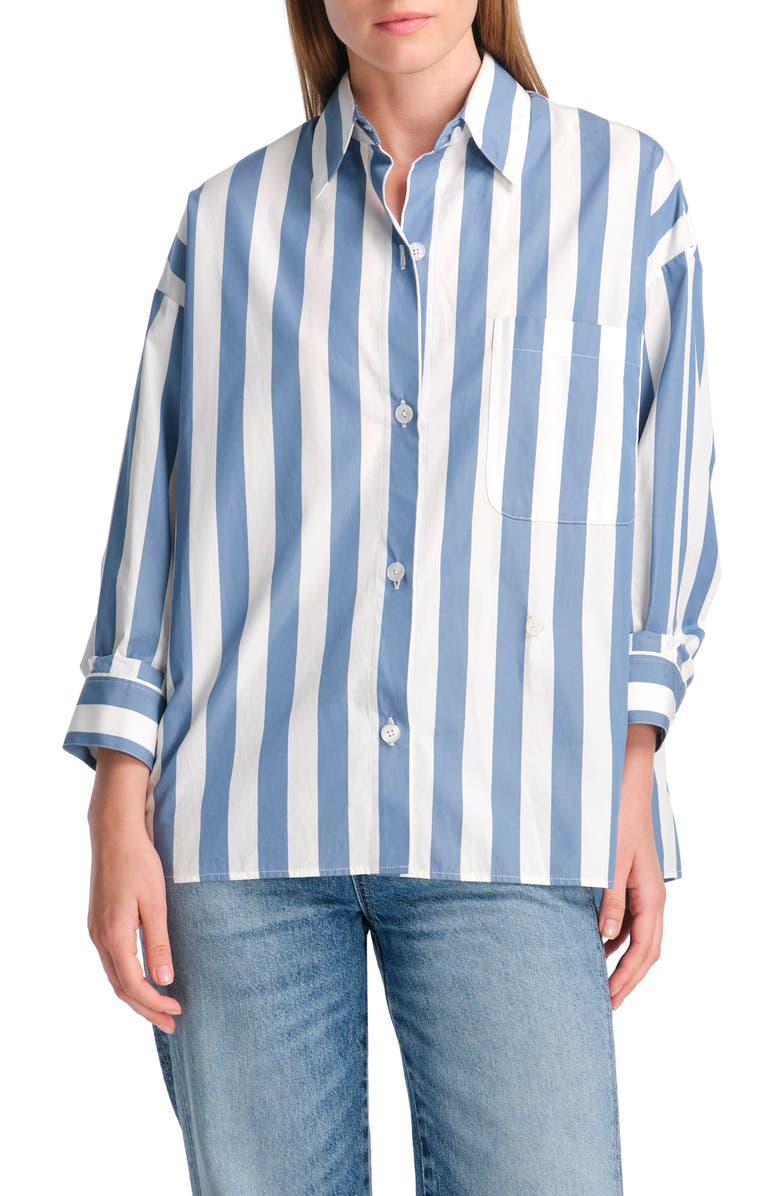 TWP New Earl Stripe Button-Up Shirt, Main, color, 