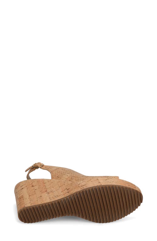 Vaneli Lansa Slingback Platform Wedge Sandal In Natural