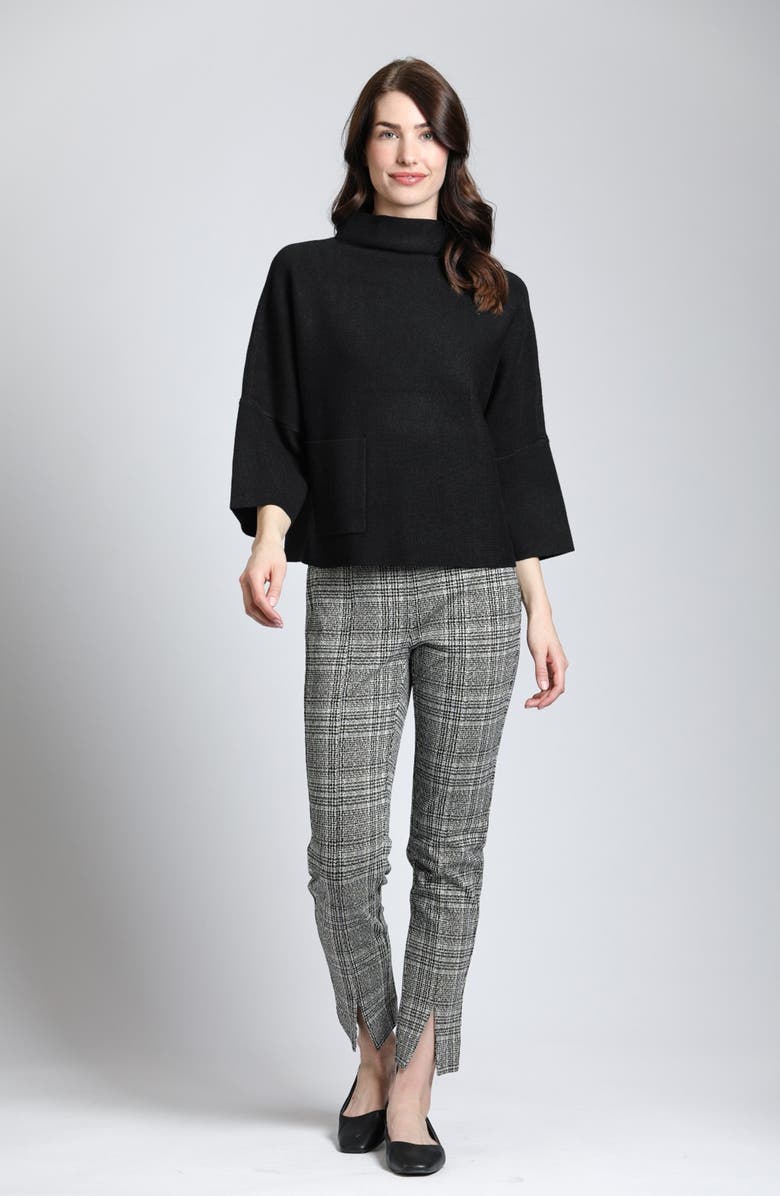 APNY Plaid Split Hem Pull-On Crop Slim Pants, Alternate, color, 