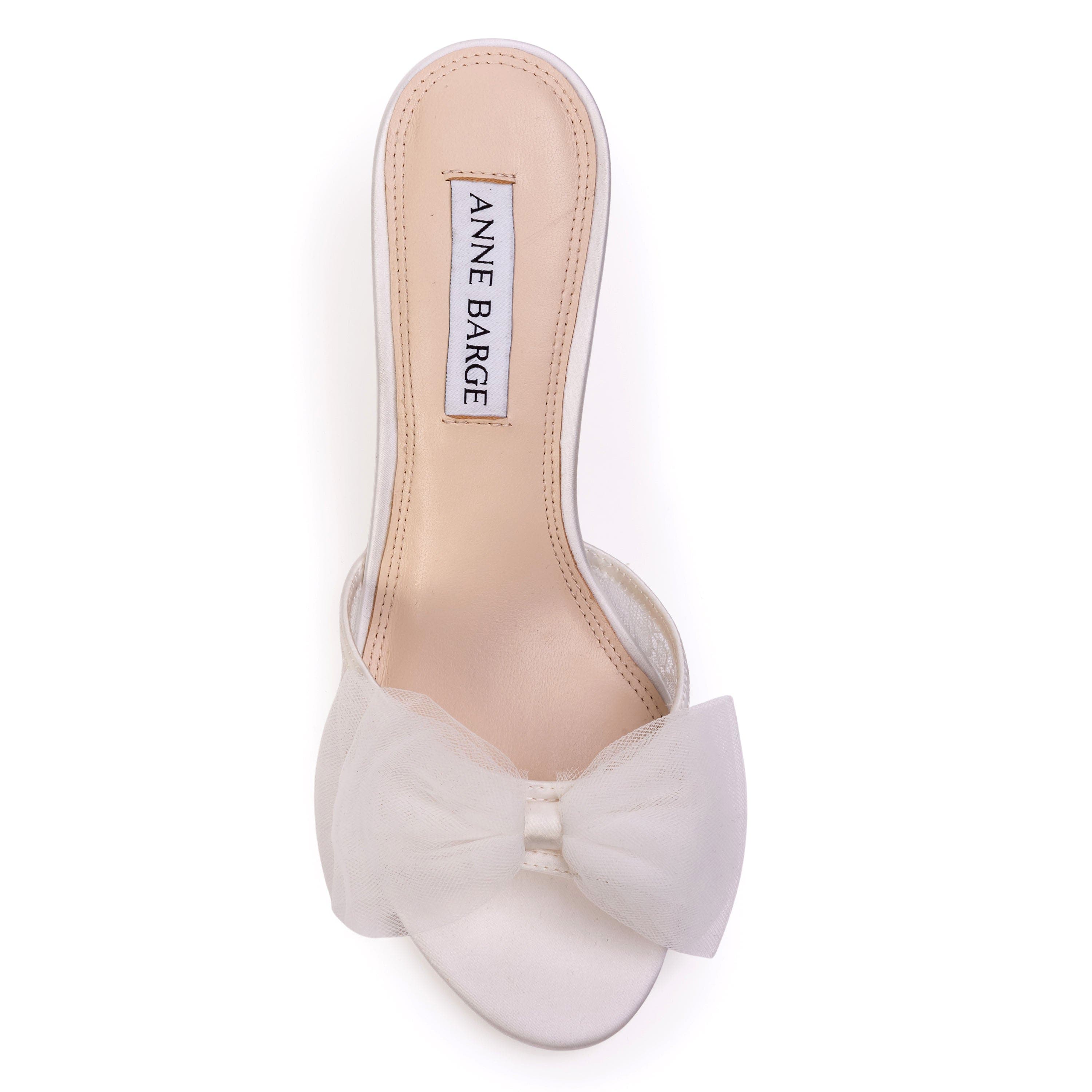 Anne Barge Sophia Mule, Alternate, color, White Satin