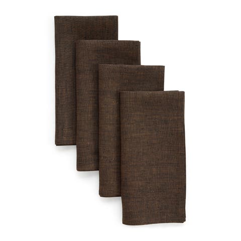 Linen Dinner Napkins Set of 4, 20 x 20" - Athena