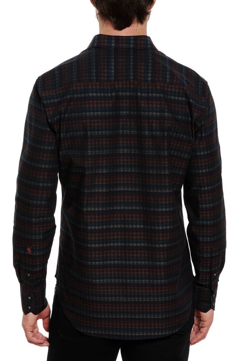 Calisoga Geo Cotton Button-Up Shirt, Alternate, color, RED