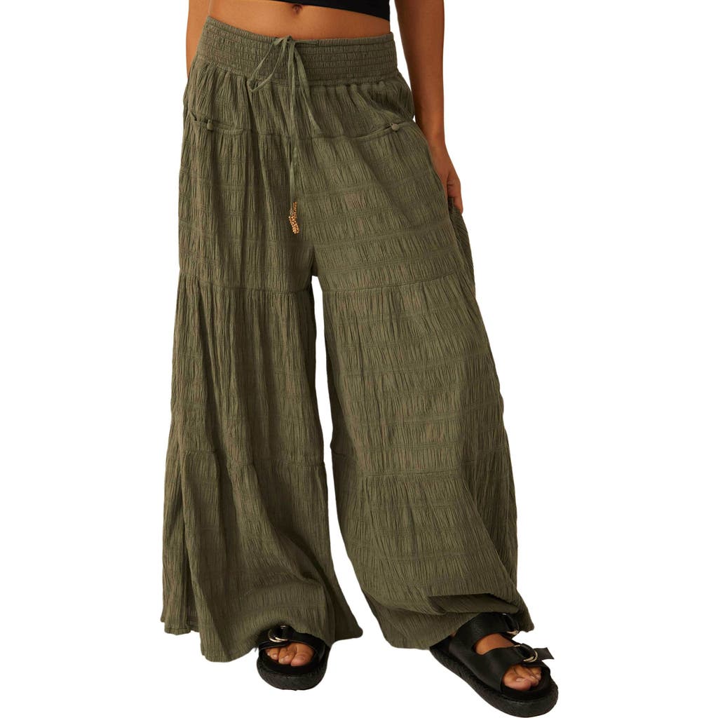 Free People Free-est In Paradise Wide Leg Pants In Green