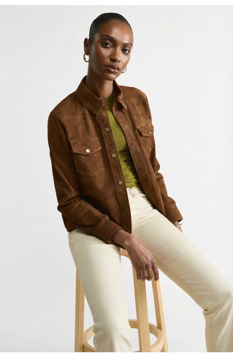 FURNIQ UK Juliet Suede Shirt, Alternate, color, 