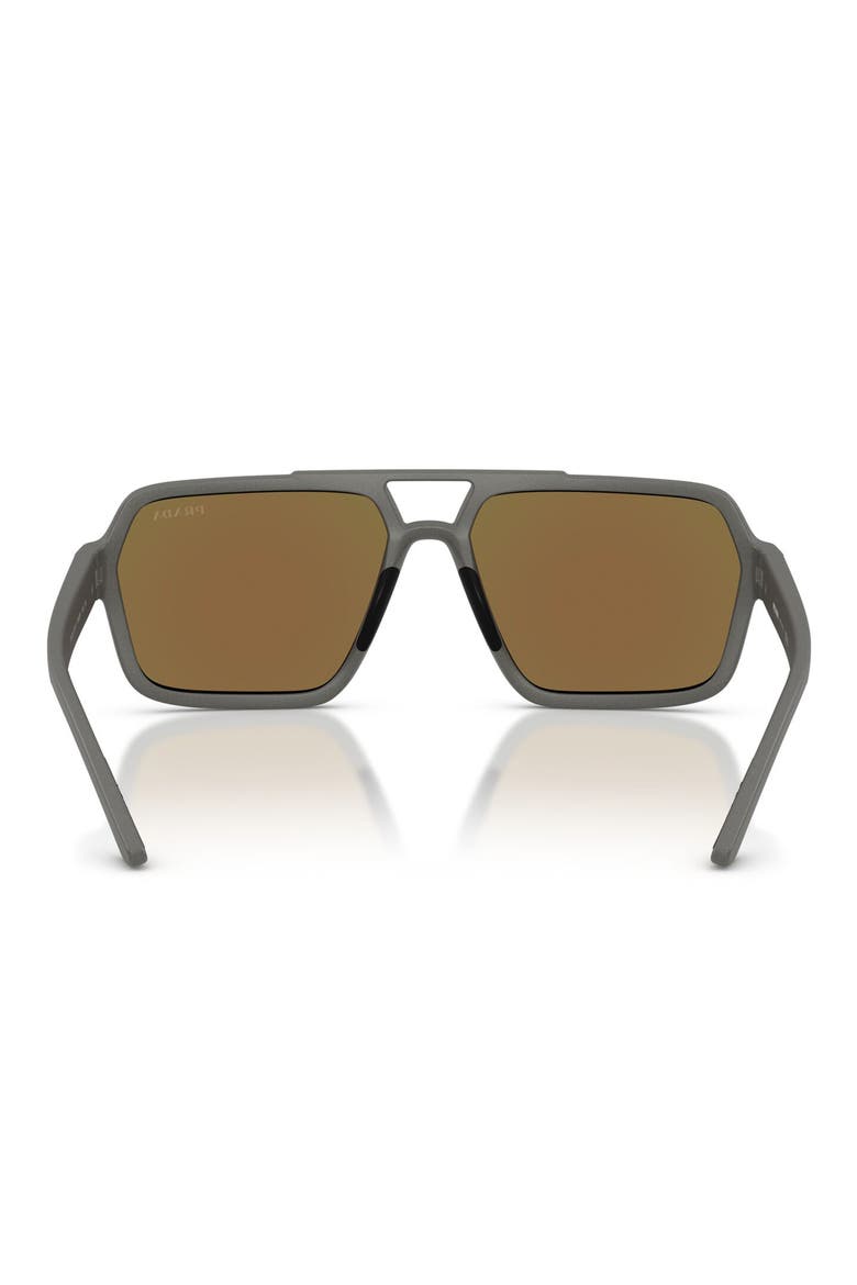 59mm Pilot Sunglasses, Alternate, color, GREY SILVER / GREEN BLUE