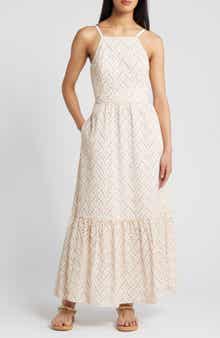 Lilly Pulitzer® Charlese Eyelet Tiered Cotton Maxi Dress