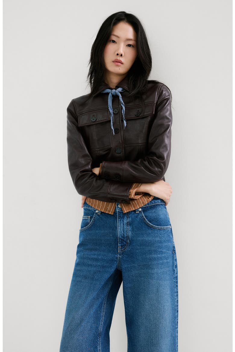 Low Rise Wide Leg Jeans, Alternate, color, DARK BLUE