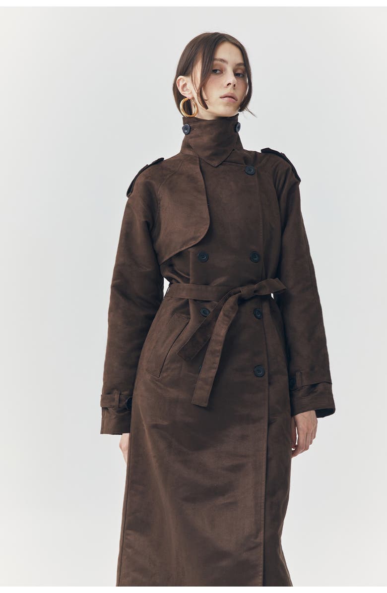 ATS Jett Suede Coat, Alternate, color, Brown