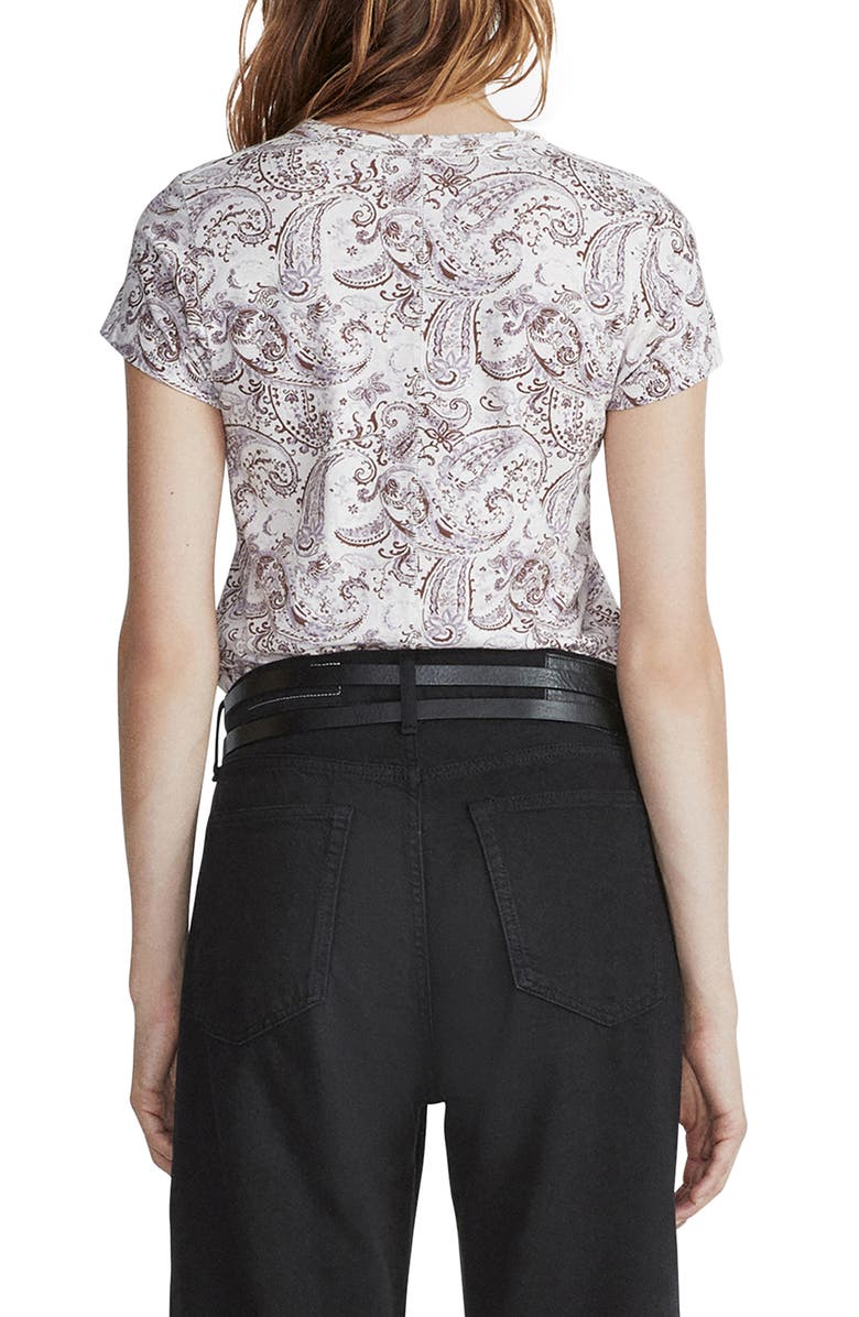 rag & bone Allover Paisley Organic Pima Cotton T-Shirt, Alternate, color, 