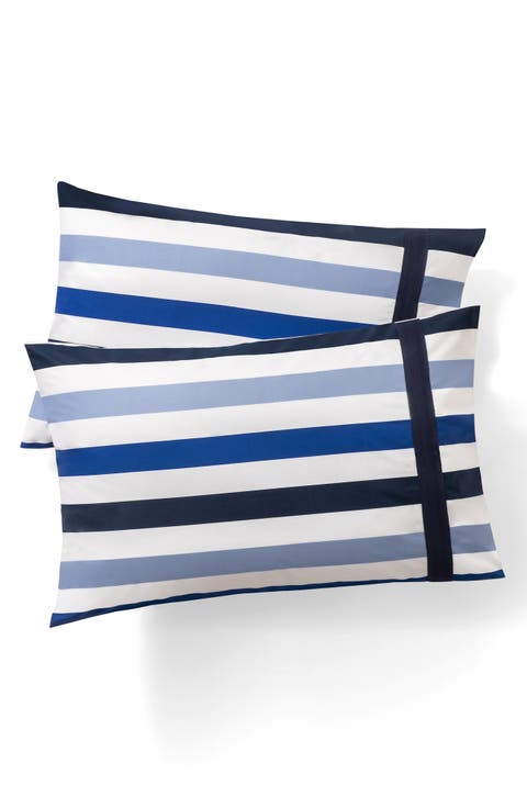 Set of Two Awning Print Pillowcases