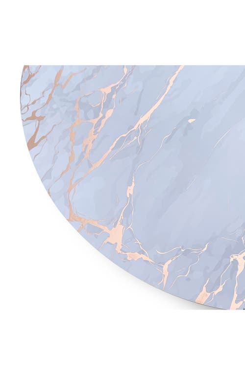Dainty Home Marble Print 8-piece Placemat & Coaster Set In Gold