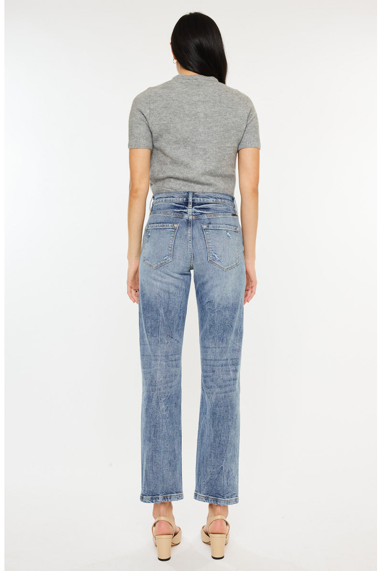 Tilda High Rise Slim Straight Leg Jeans, Alternate, color, Medium Wash