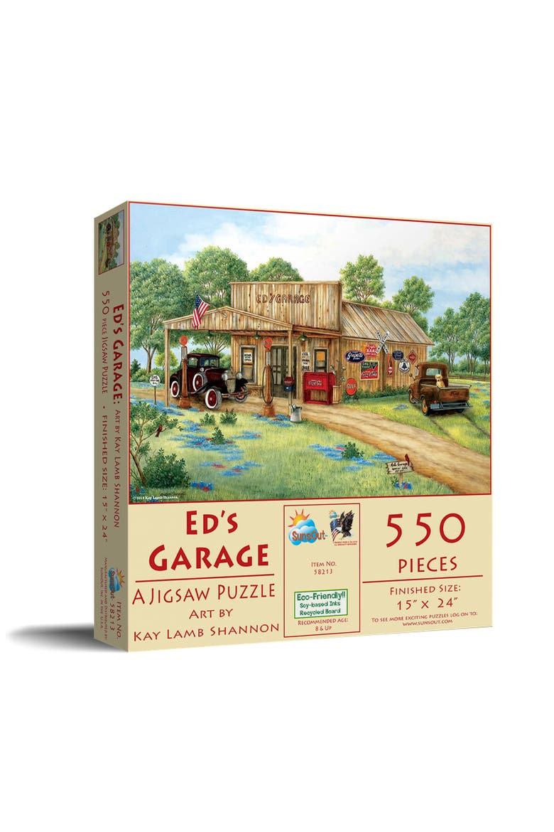 Ed's Garage 550 piece Jigsaw Puzzle for Adults, Main, color, Multicolor