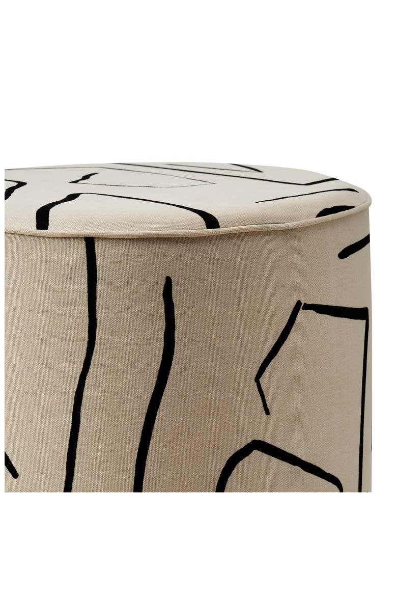 Rachelle Stool, Alternate, color, CREAM BASE/ BLACK LINES