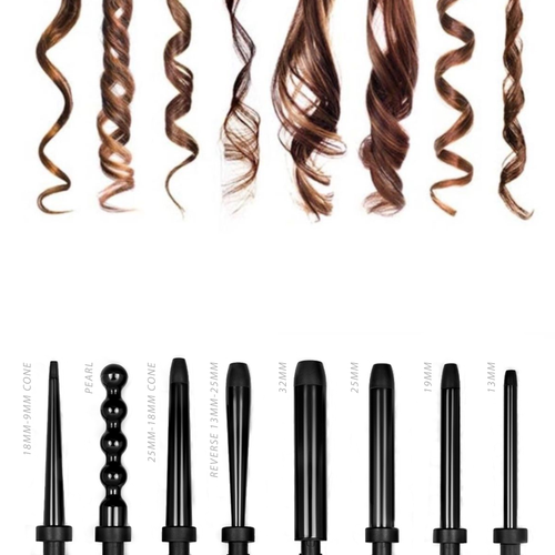 Nume Octowand 8-in-1 Curling Wand In Black